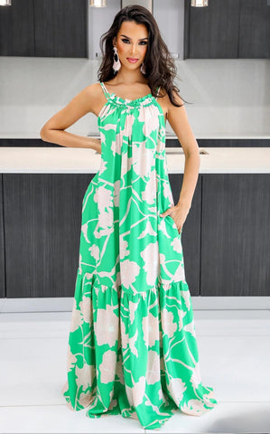 Lauren maxi printed dress