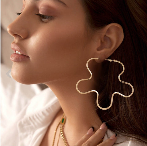 Abstract metal earrings