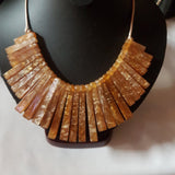 Trendy acrylic resin bib necklace