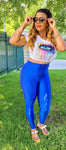 Sandra high waist  blue leggings
