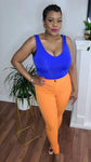Orange high rise skinny leggings 