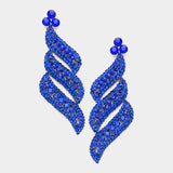 Royal blue statement earrings 