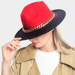 Her Ombre fedora - Red