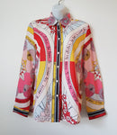 Leandra multi colour long sleeve blouse