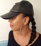 Ebony classic hoop earring