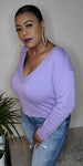 Pretty in lilac knitted sweater