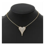 Pave heart pendant necklace