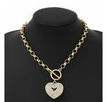 Puffed heart pendant necklace