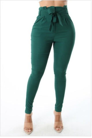 She's so classy high rise pants- green