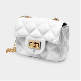 Quilted jelly mini cross body bag