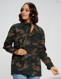 Long sleeve camouflage coat
