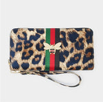Leopard wristlet wallet