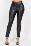 Amina faux leather high rise pants