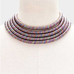 Multi layered coil necklace