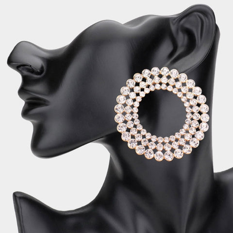 Cluster evening earring
